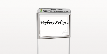 Tablica informacyjna w sołectwie Kaczynos-Kolonia