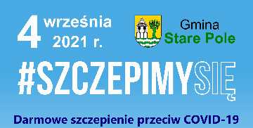 Plakat informujący o akcji szczepienia przeciwko COVID-19