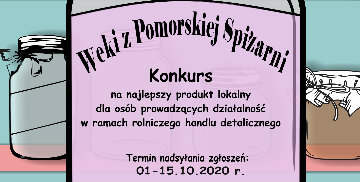 Plakat promujący konkurs "Weki z Pomorskiej Spiżarni"