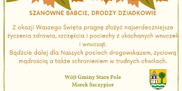 Grafika z życzeniami na Dzień Babci i Dziadka