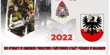 Plakat informujący o dniach otwartych w Komendzie PSP w Malborku