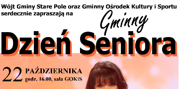 Plakat informujący o Dniu Seniora