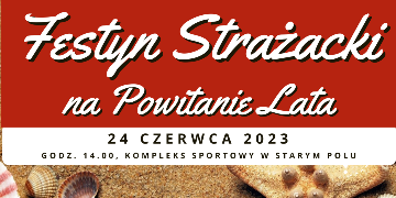 Plakat informujący o Festynie Strażackim