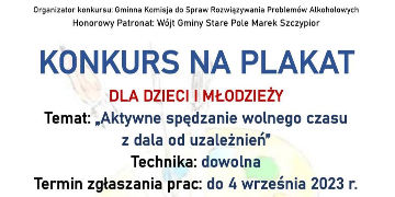 Plakat informujący o konkursie plastycznym