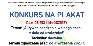 Plakat informujący o konkursie