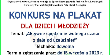 Grafika informująca o konkursie na plakat
