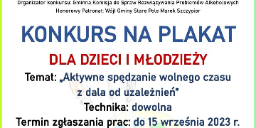 Grafika z informacją o konkursie na plakat
