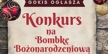 Plakat informujący o konkursie świątecznym