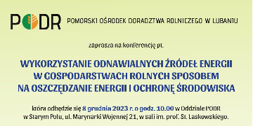 Plakat informujący o konferencji w PODR