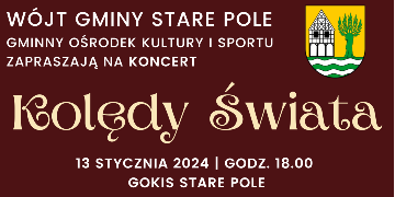 Plakat informujący o koncercie "Kolędy Świata"