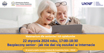 Informacja o terminie webinarium dla seniorów