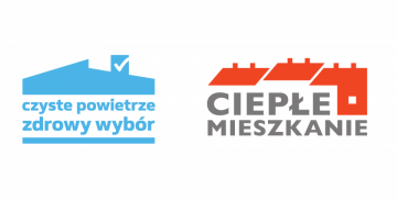 Logotypy programów "Czyste Powietrze" i "Ciepłe Mieszkanie"
