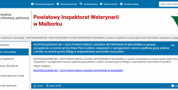 BIP Powiatowego Inspektoratu Weterynarii w Malborku 