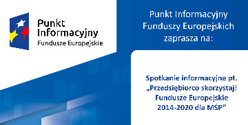Plakat Lokalnego Punktu Informacyjnego Funduszy Europejskich