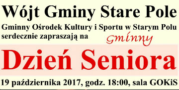 Plakat promujący Gminny Dzień Seniora