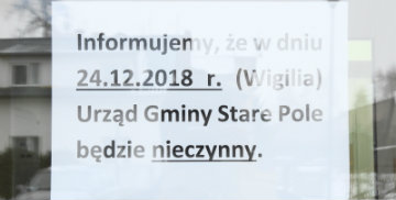 Uwaga! Urząd nieczynny